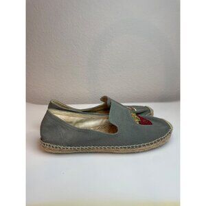 Steve Madden Green Jackpot Style Espadrille Embroidered Hamburger & Fries